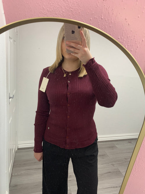 WREN BUTTON UP KNITTED TOP