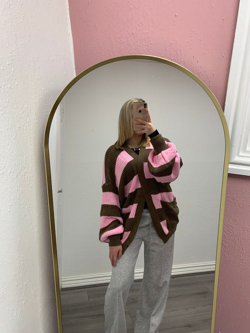 AVERY STRIPE KNITTED CARDIGAN