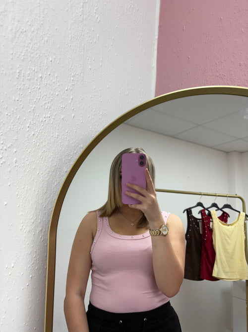 ELODIE STUD VEST TOP