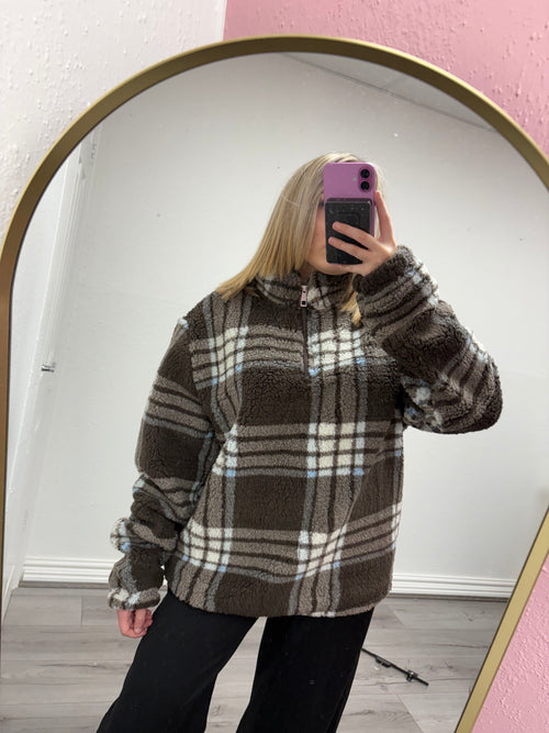 JONI FLEECE CHECK JACKET