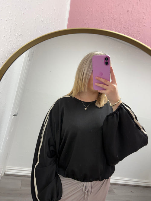 RUBY STRIPE BUBBLE HEM JUMPER