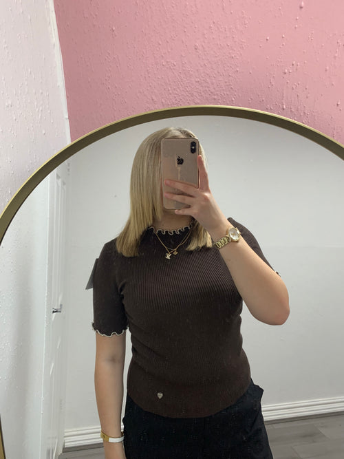REMY FRILL KNITTED TOP