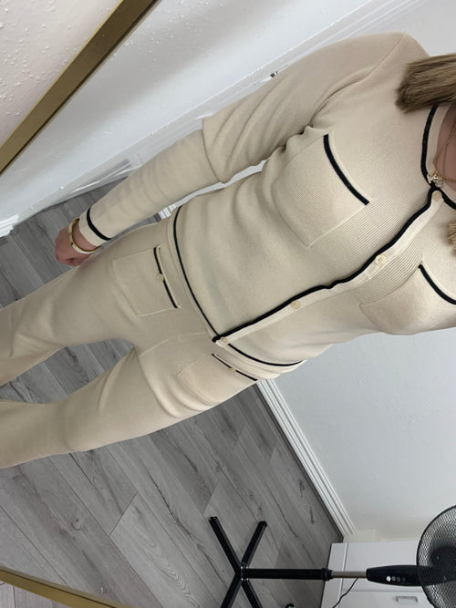 STEVIE KNITTED CONTRAST SET