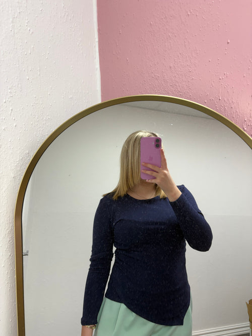 ASTRID FLEECE ASYMMETRICAL TOP