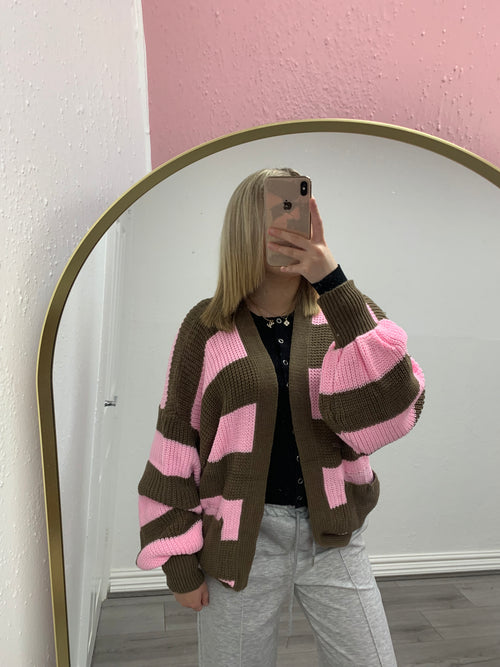 AVERY STRIPE KNITTED CARDIGAN