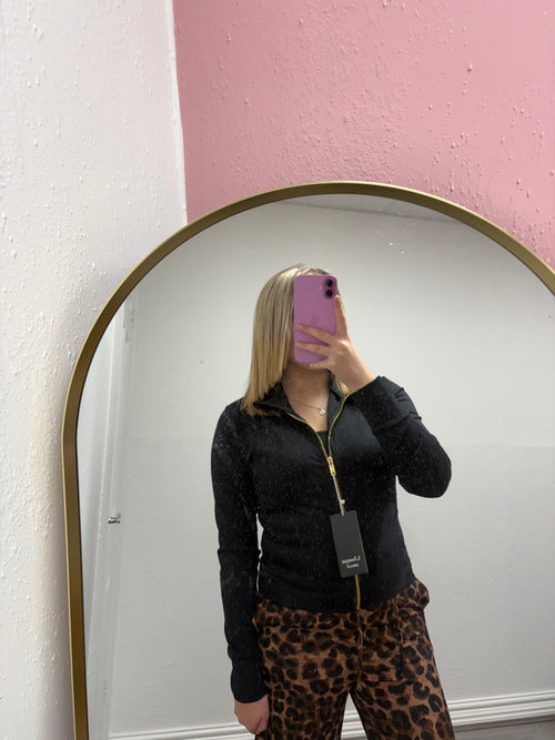 QUINN GOLD ZIP UP JACKET