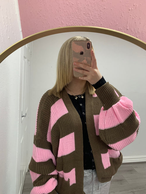 AVERY STRIPE KNITTED CARDIGAN
