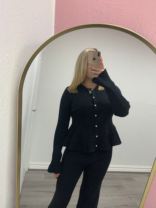 KENNEDY FRILL BUTTON UP LOUNGE SET