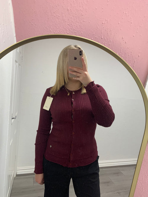 WREN BUTTON UP KNITTED TOP