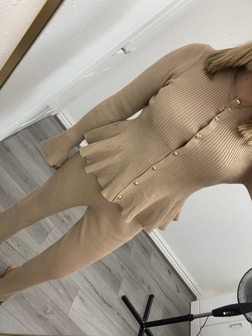 KENNEDY FRILL BUTTON UP LOUNGE SET
