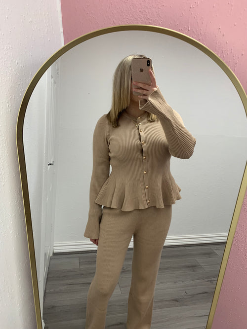 KENNEDY FRILL BUTTON UP LOUNGE SET