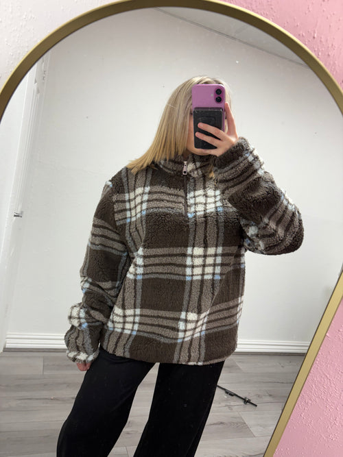 JONI FLEECE CHECK JACKET