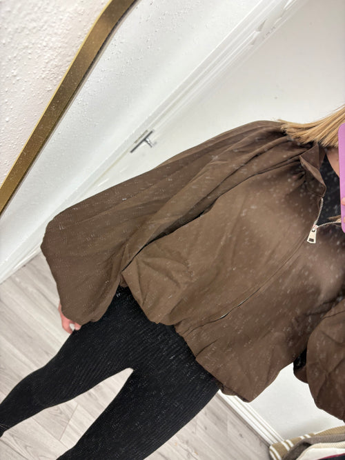 CLARA BUBBLE HEM BALLOON SLEEVE JACKET