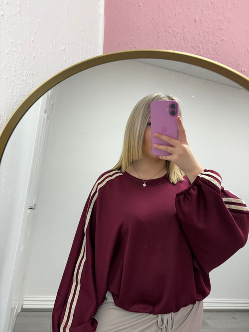 RUBY STRIPE BUBBLE HEM JUMPER