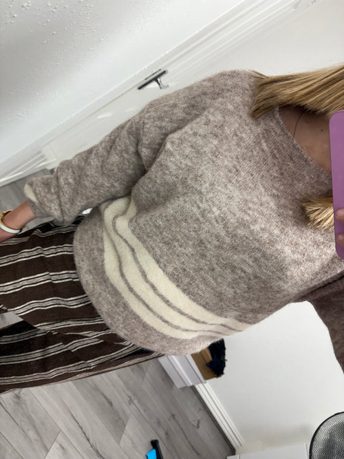 DENISE STRIPE KNITTED JUMPER