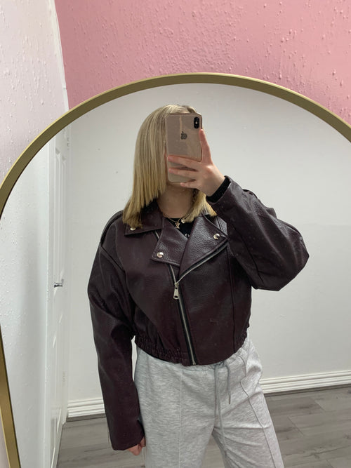 LUCIA FLEECE BIKER JACKET