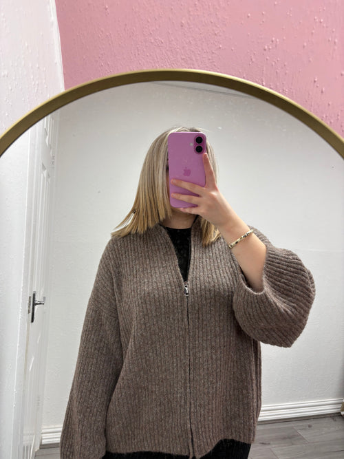 EVA ZIP UP KNIT JACKET