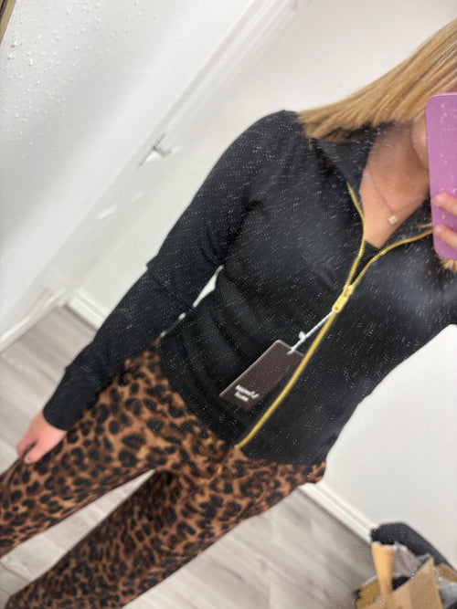 QUINN GOLD ZIP UP JACKET