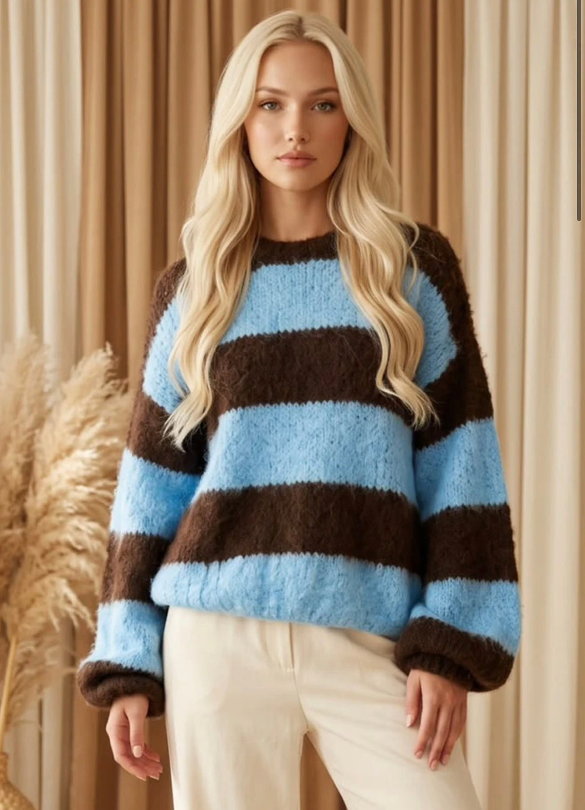 Millie Wide Stripe Round Neck Jumper