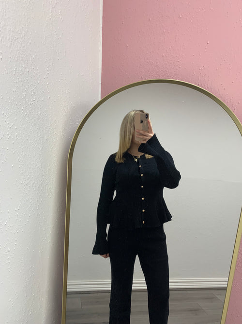 KENNEDY FRILL BUTTON UP LOUNGE SET