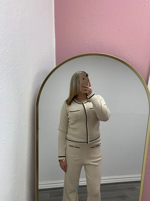 STEVIE KNITTED CONTRAST SET