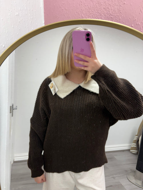 AUTUMN COLLAR KNIT JUMPER