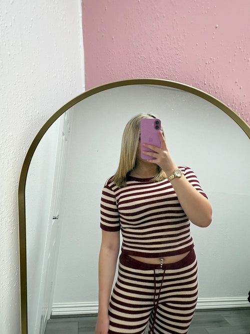 CELESTE STRIPE KNITTED SET