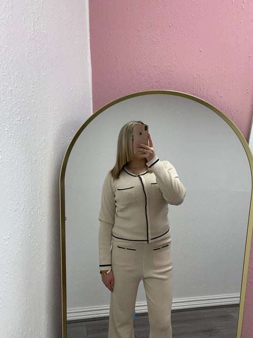 STEVIE KNITTED CONTRAST SET