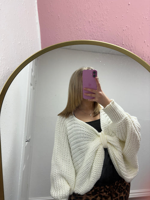 KENNEDY KNITTED BOW JUMPER