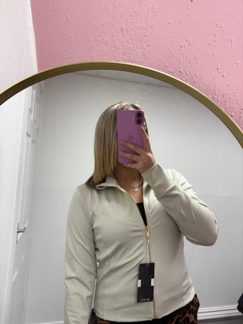 QUINN GOLD ZIP UP JACKET