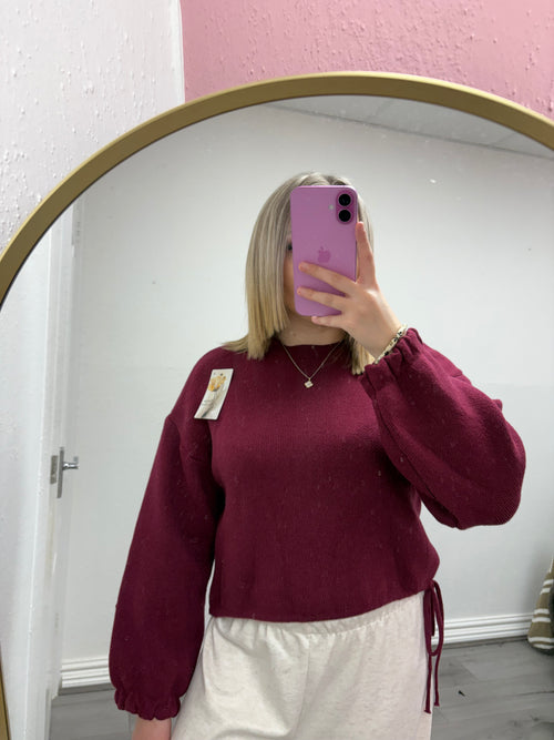 HARLOW RUCHED KNITTED JUMPER
