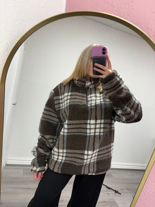 JONI FLEECE CHECK JACKET