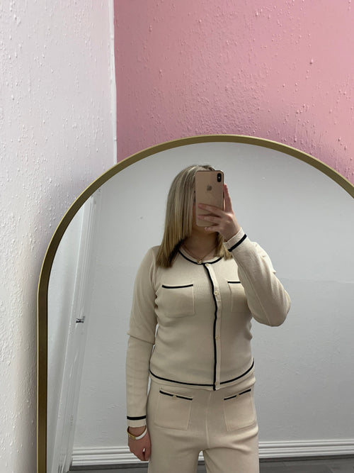 STEVIE KNITTED CONTRAST SET