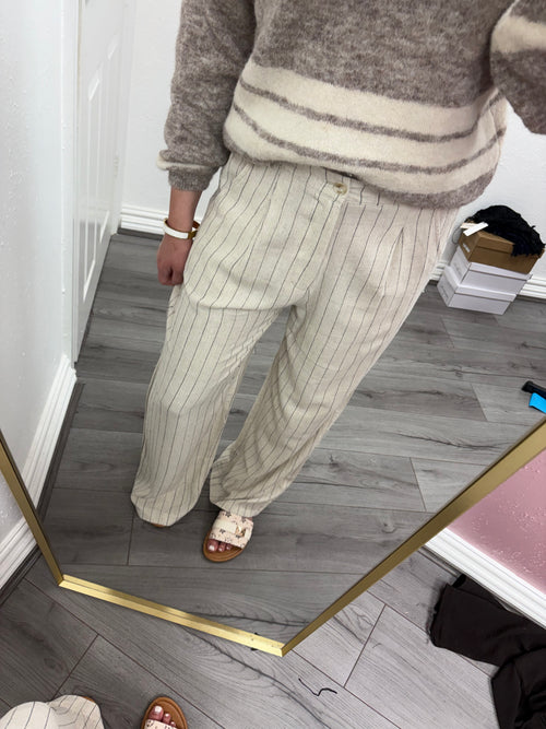 GIGI LINEN STRIPE TROUSER