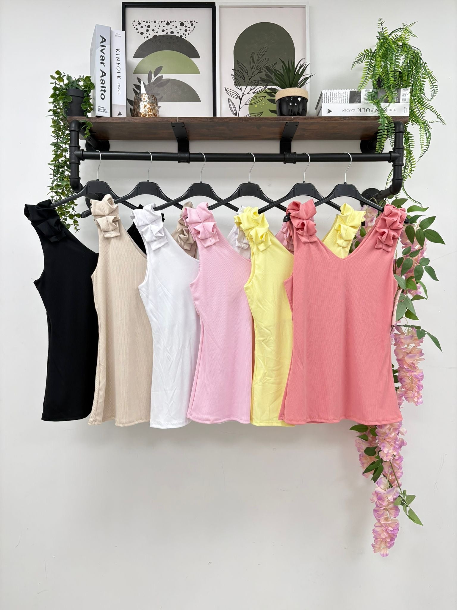 SADIE RUFFLE VEST TOPS