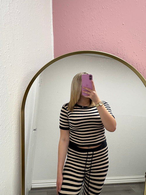 CELESTE STRIPE KNITTED SET