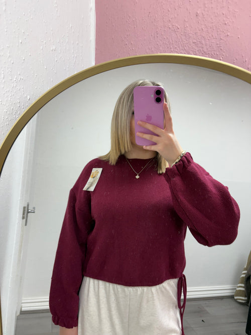HARLOW RUCHED KNITTED JUMPER