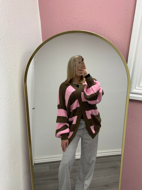 AVERY STRIPE KNITTED CARDIGAN