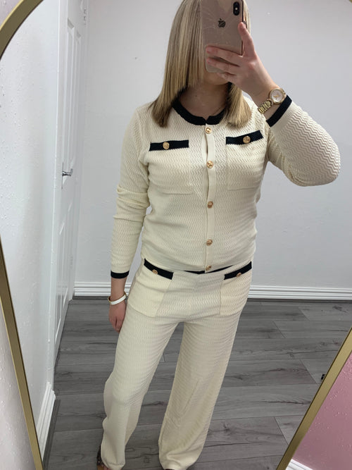 SASHA CRINKLE KNITTED SET