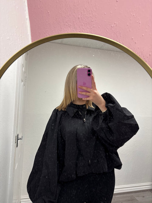 CLARA BUBBLE HEM BALLOON SLEEVE JACKET