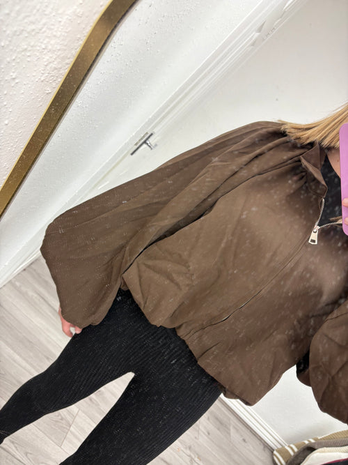 CLARA BUBBLE HEM BALLOON SLEEVE JACKET
