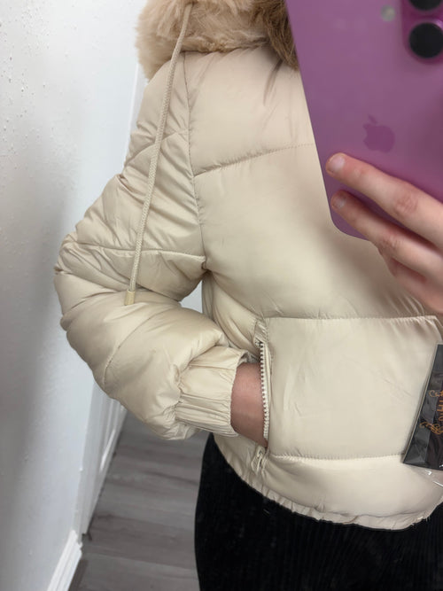 AURORA PADDED FUR COAT