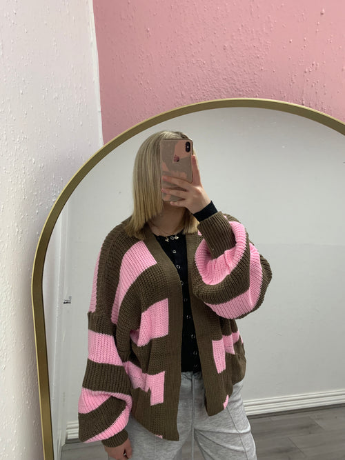 AVERY STRIPE KNITTED CARDIGAN
