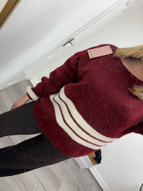DENISE STRIPE KNITTED JUMPER