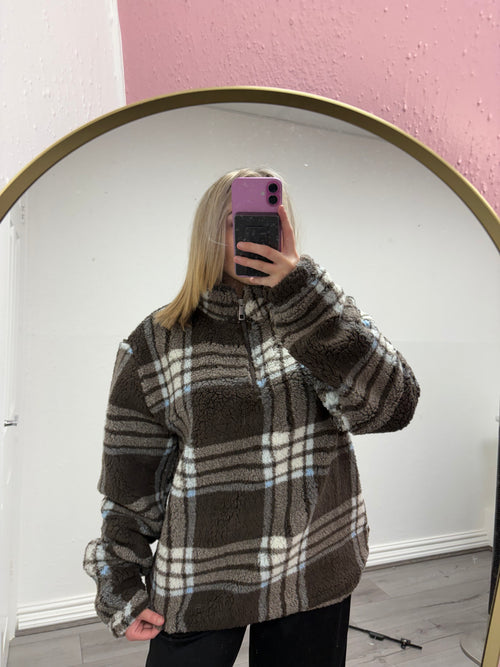 JONI FLEECE CHECK JACKET