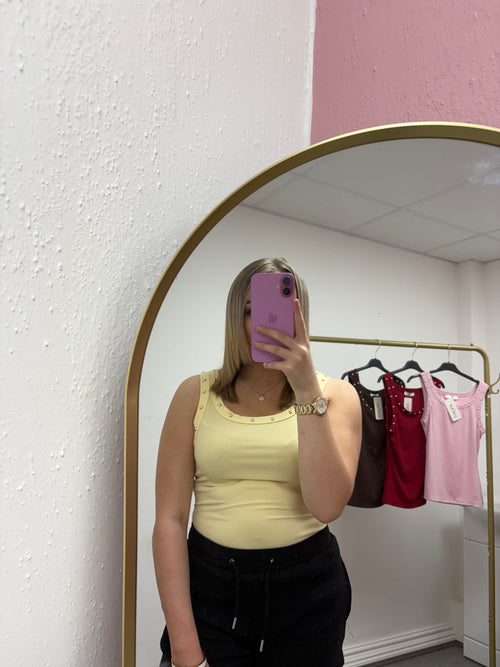 ELODIE STUD VEST TOP