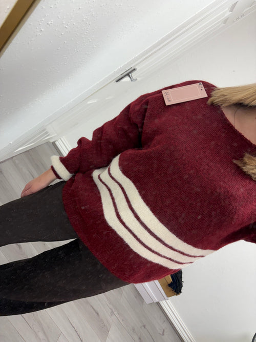 DENISE STRIPE KNITTED JUMPER