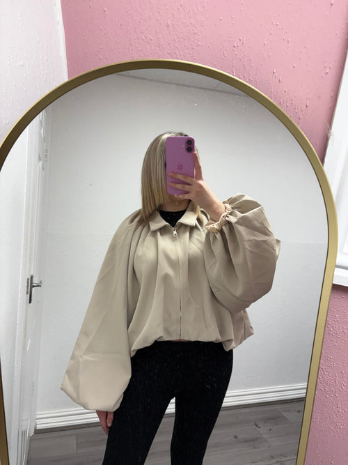 CLARA BUBBLE HEM BALLOON SLEEVE JACKET
