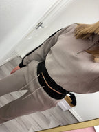 MIRA QUARTER ZIP STRIPE TRACKSUIT