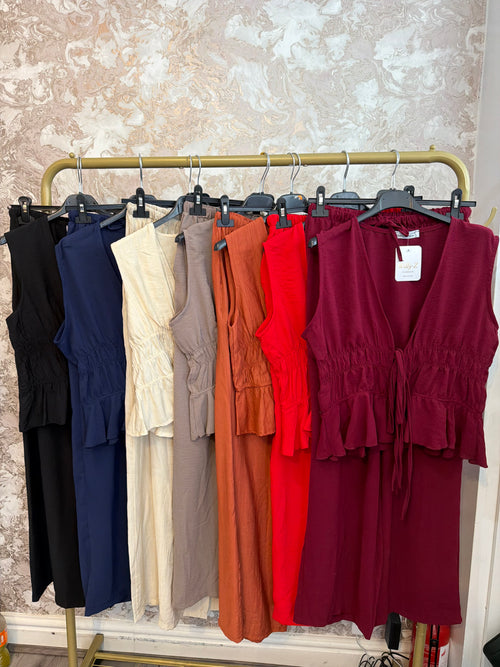 JADE TIE FRONT TROUSER SET